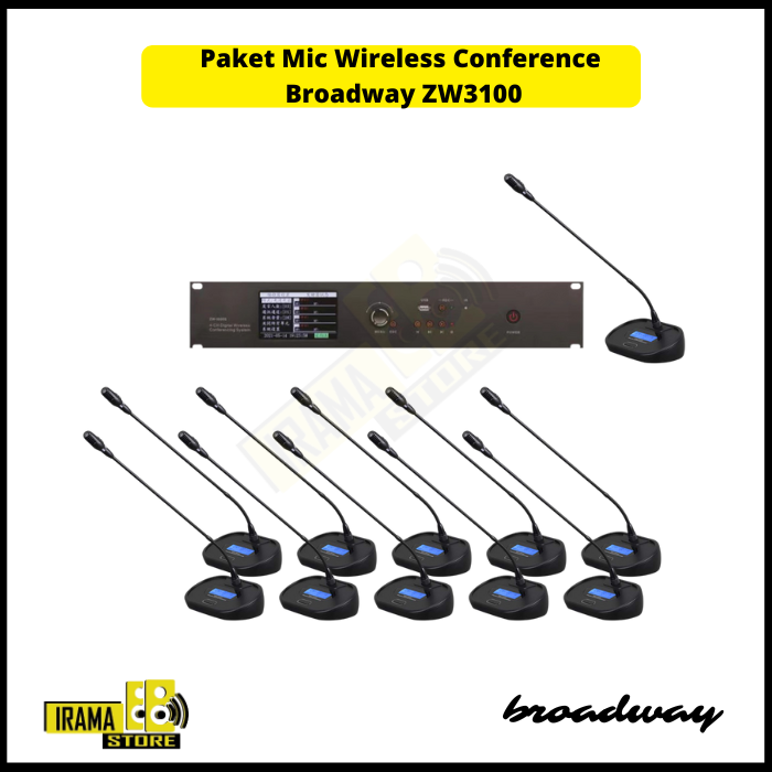 Mic Wireless Conference Broadway ZW3100 - 11 Mic
